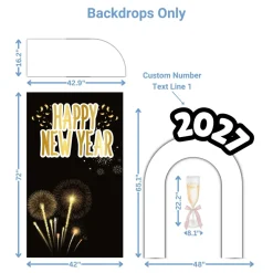New Years 2 Foam Core Birthday Backdrop Kit by PopScene™
