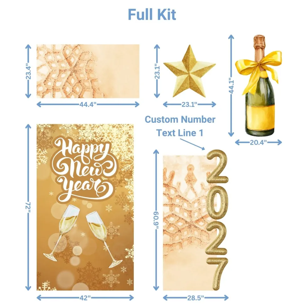 New Years 3 Foam Core Birthday Backdrop Kit by PopScene™