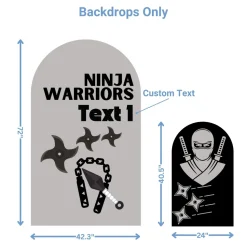 Ninja Warriors Foam Core Birthday Backdrop Kit by PopScene™