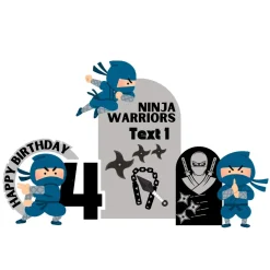 Ninja Warriors Foam Core Birthday Backdrop Kit by PopScene™