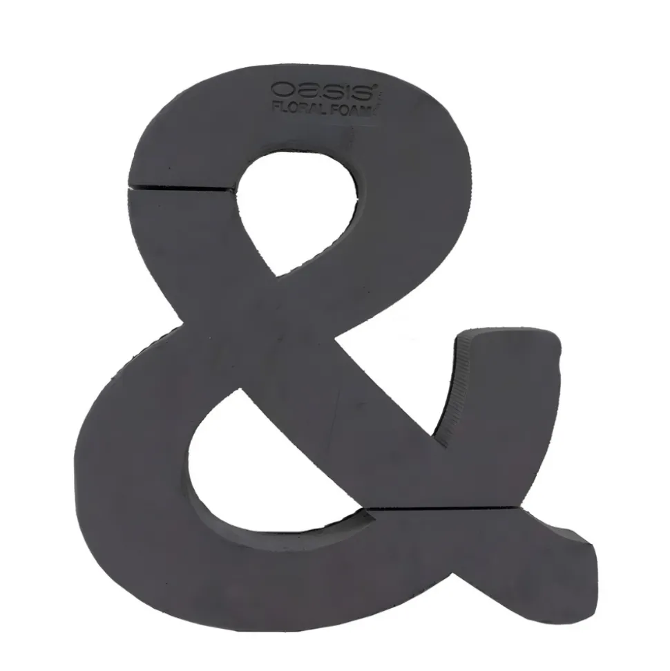 OASIS 14" Floral Foam Ampersand (&) – Midnight Foam Shape for Professional Florists