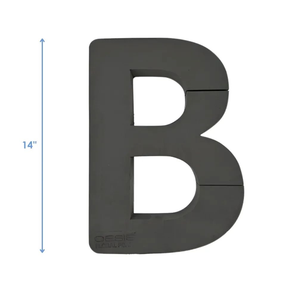 OASIS 14" Floral Foam Letter B – Midnight Foam Shape for Professional Florists