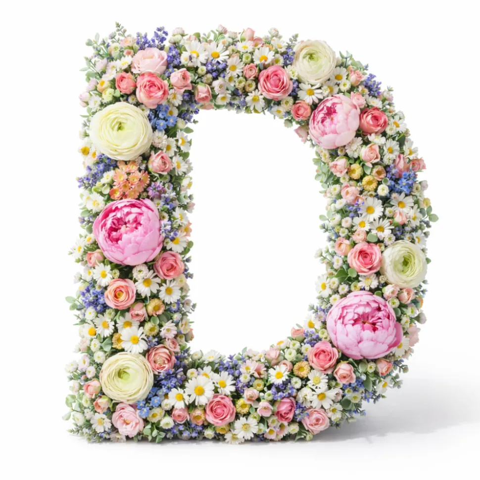 OASIS 14" Floral Foam Letter D – Midnight Foam Shape for Professional Florists