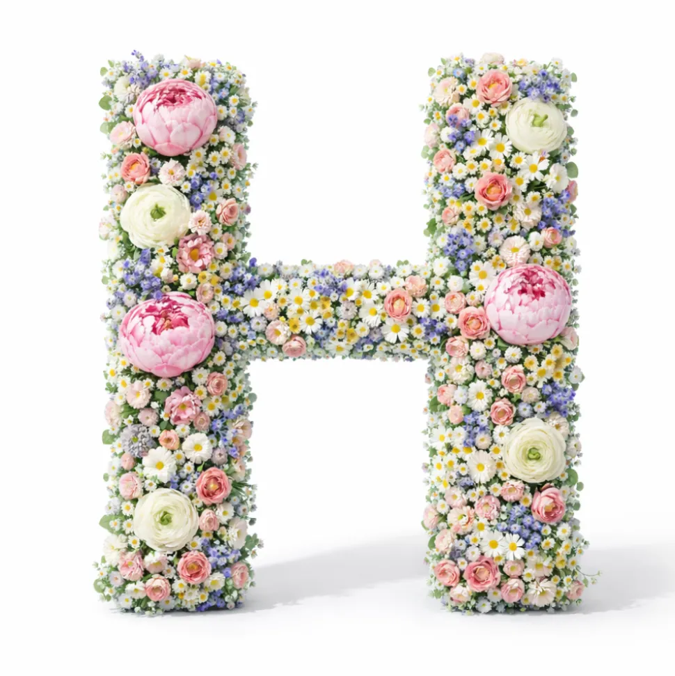 OASIS 14" Floral Foam Letter H – Midnight Foam Shape for Professional Florists
