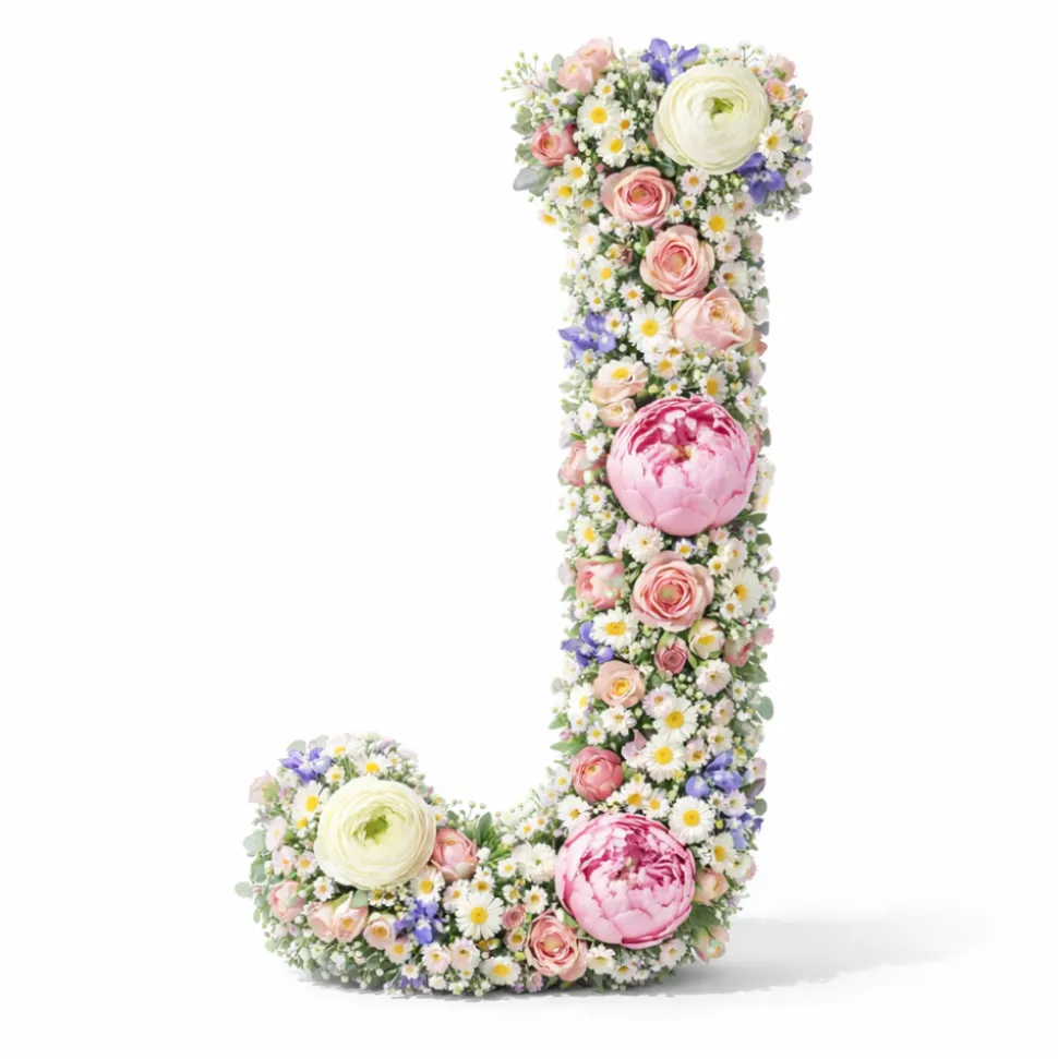 OASIS 14" Floral Foam Letter J – Midnight Foam Shape for Professional Florists