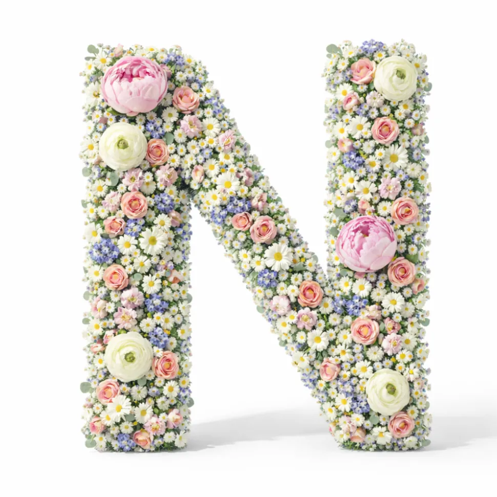 OASIS 14" Floral Foam Letter N – Midnight Foam Shape for Professional Florists