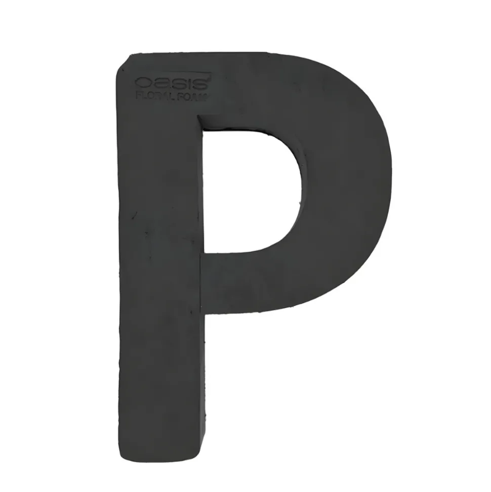 OASIS 14" Floral Foam Letter P – Midnight Foam Shape for Professional Florists