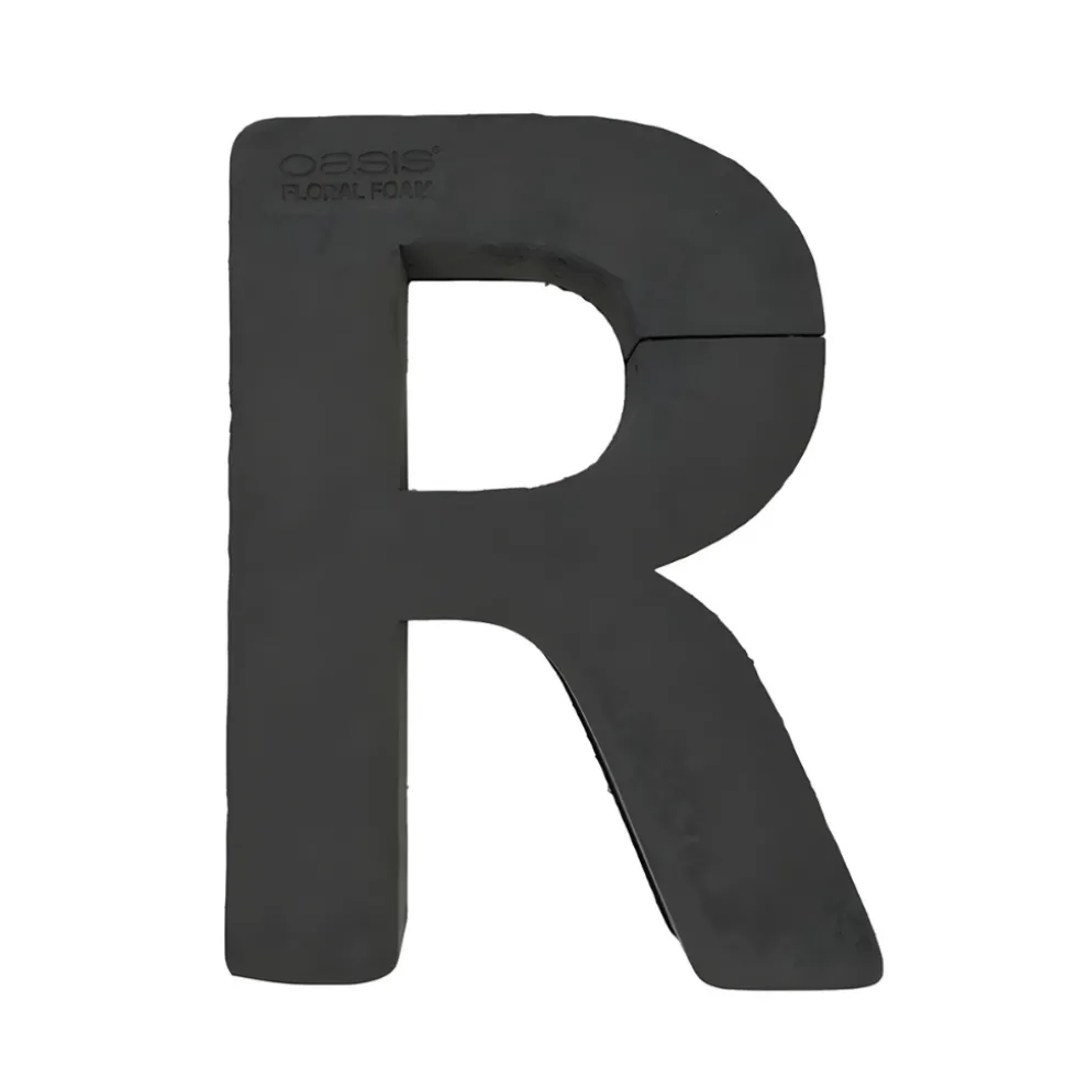 OASIS 14" Floral Foam Letter R – Midnight Foam Shape for Professional Florists