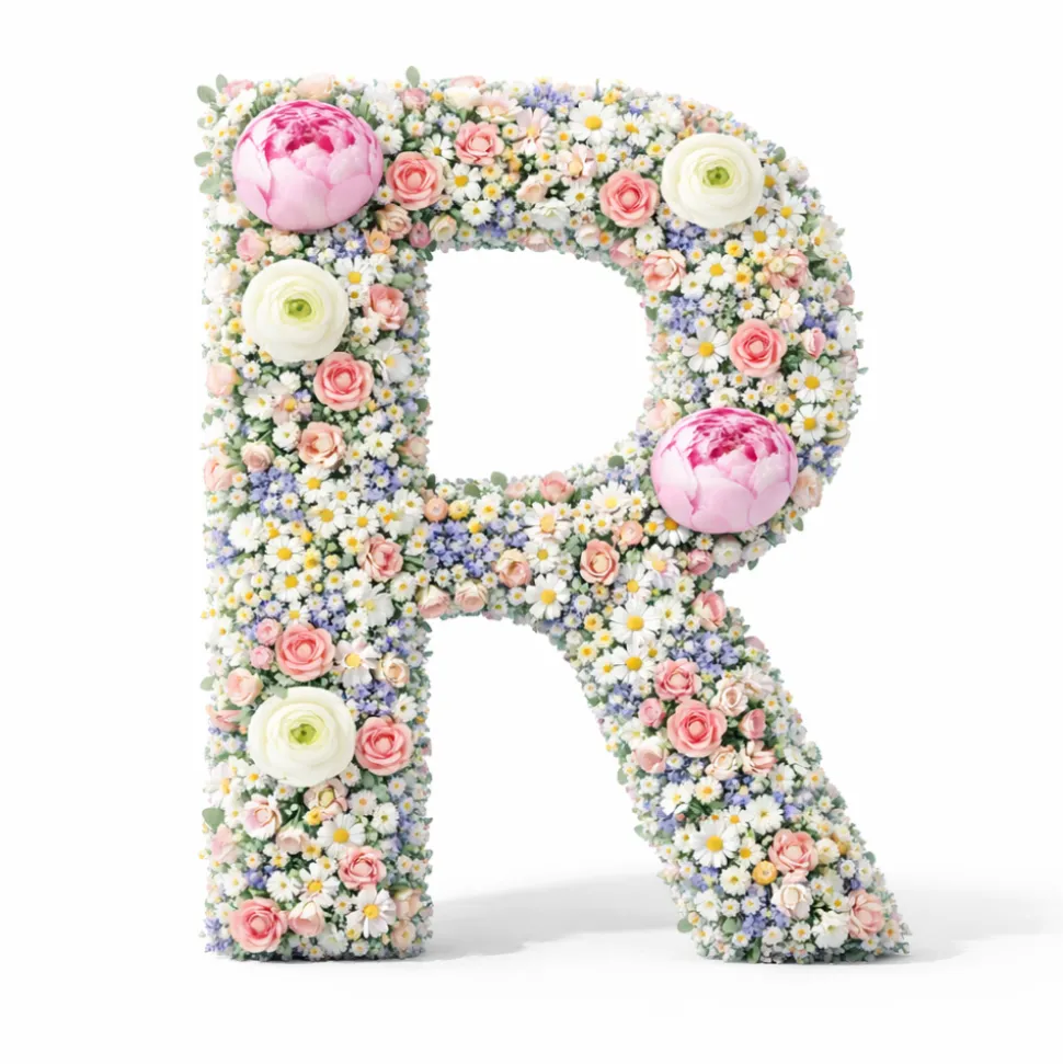 OASIS 14" Floral Foam Letter R – Midnight Foam Shape for Professional Florists