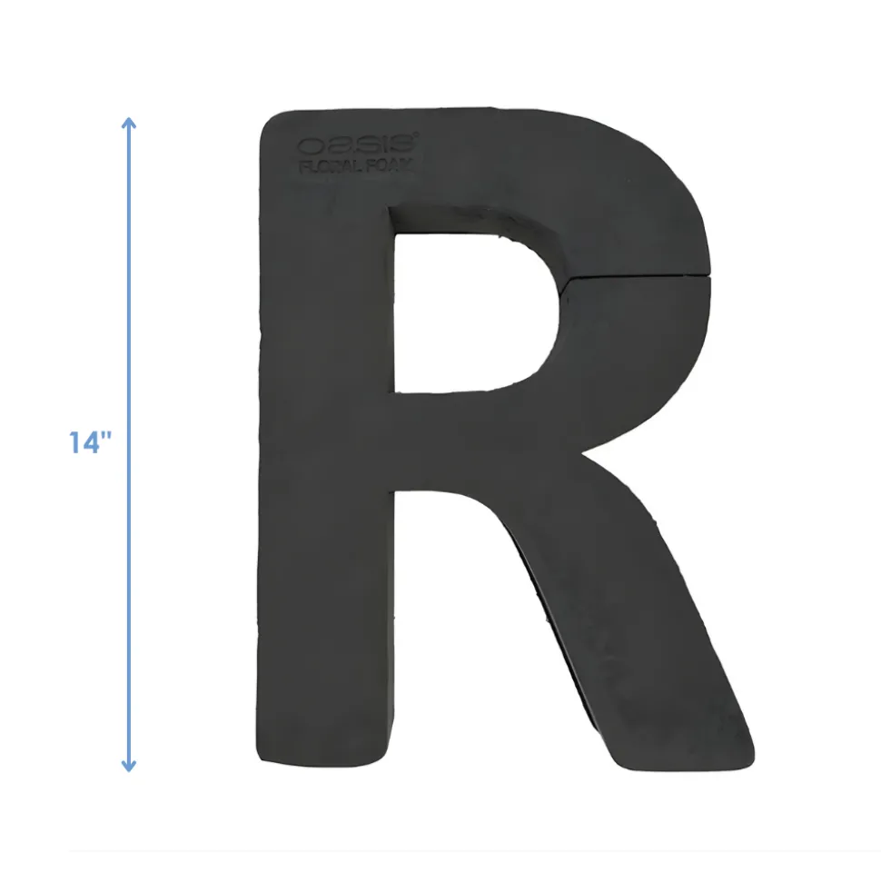 OASIS 14" Floral Foam Letter R – Midnight Foam Shape for Professional Florists