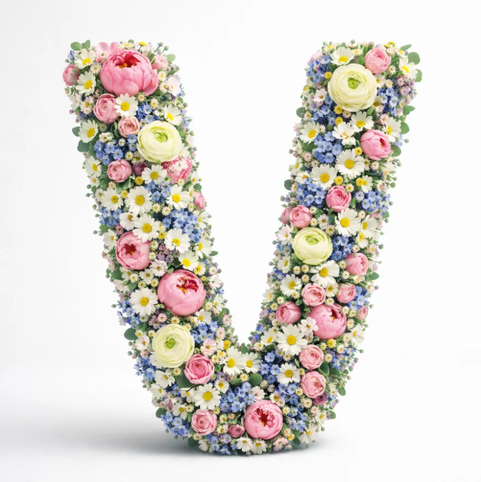 OASIS 14" Floral Foam Letter V – Midnight Foam Shape for Professional Florists