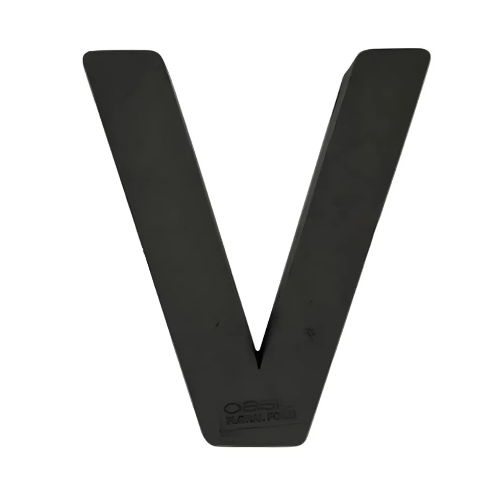 OASIS 14" Floral Foam Letter V – Midnight Foam Shape for Professional Florists
