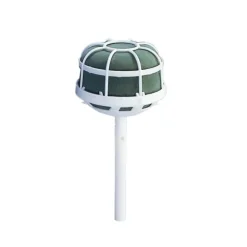 OASIS WEDDING BELLE Bouquet Holder, White Straight Handle - Grande