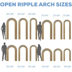 Open Ripple Arch Collapsing Chiara Panel - Select Your Size!