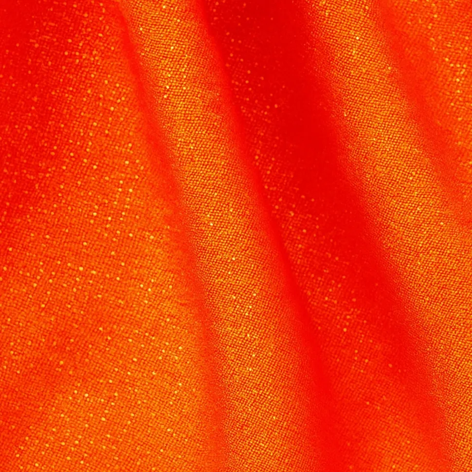 Orange - Banjo Cloth Drape Panel by Eastern Mills w/ Sewn Rod Pocket