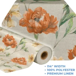 Orange Livia by the Yard - 114" Width