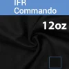 12oz. Fire Retardant Duvetyne/Commando Cloth - Sewn Drape Panel w/ 4" Rod Pockets - 14ft in Black