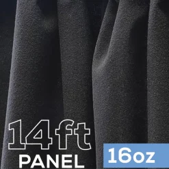 16oz. Fire Retardant Duvetyne/Commando Cloth - Sewn Drape Panel w/ 4