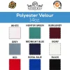 14 oz. (IFR) Production Performance Polyester Velour by Eastern Mills - Sewn Drape Panel w/ 4" Rod Pockets - 18ft
