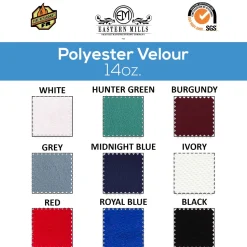 14 oz. (IFR) Production Performance Polyester Velour by Eastern Mills - 165ft (50m) Bolt