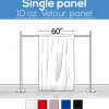 10 oz. Inherently Fire Retardant Polyester Velour - Sewn Drape Panel 60" Wide w/ 4" Rod Pockets - 20ft