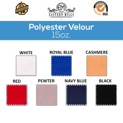 15 oz. Inherently Fire Retardant Polyester Velour - Double Wide (120") Sewn Drape Panel w/ 4" Rod Pockets - 20ft