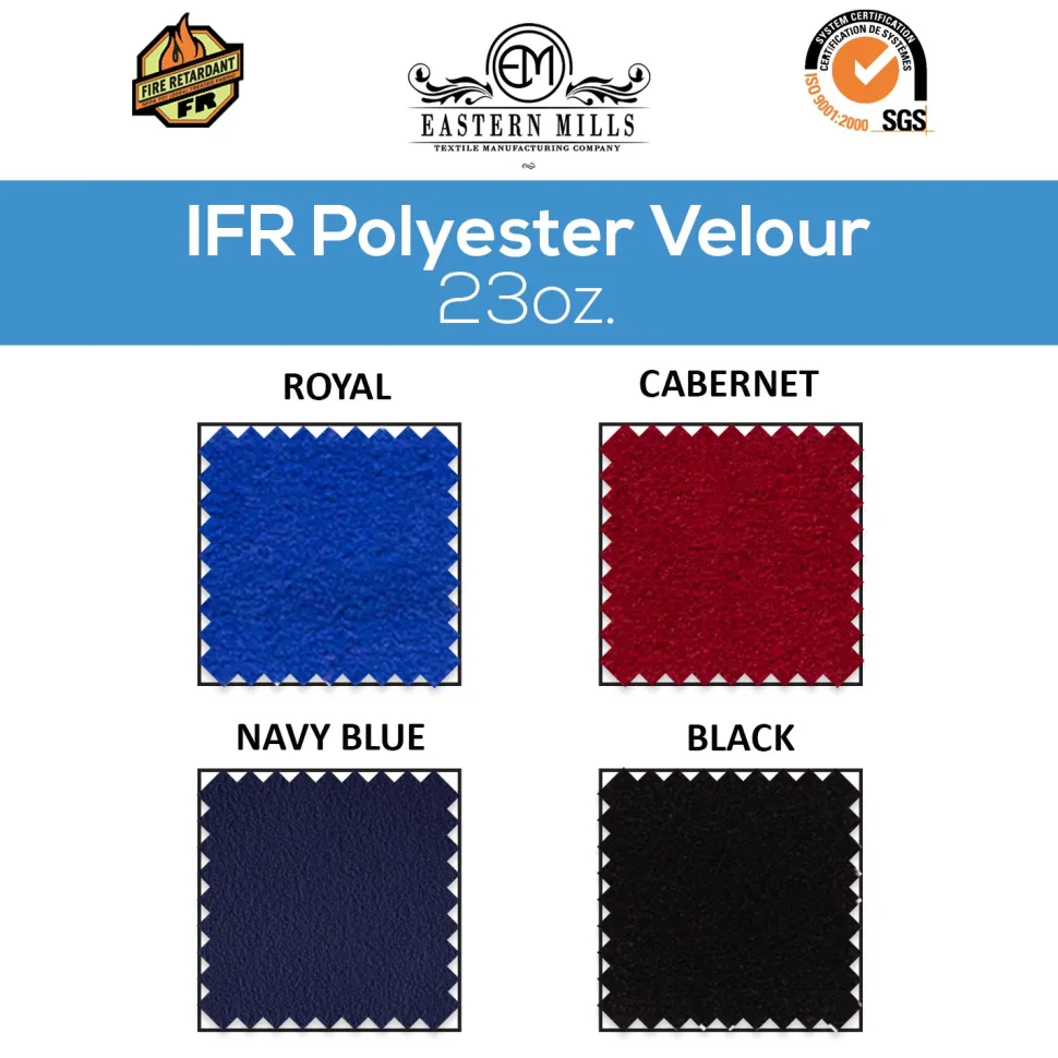 23 oz. Inherently Fire Retardant Polyester Velour - Triple Wide (180") Sewn Drape Panel w/ 4" Rod Pockets - 6ft