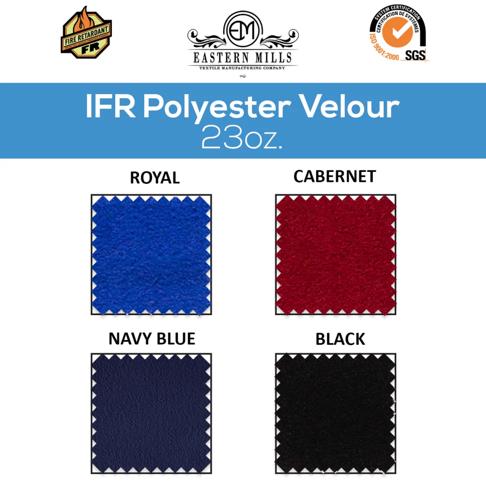 23 oz. Inherently Fire Retardant Polyester Velour - Sewn Drape Panel 60" Wide w/ 4" Rod Pockets - 50ft
