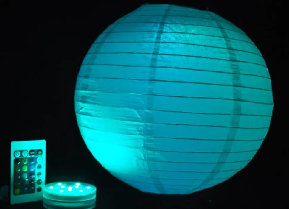 4 PACK - Small Submersible Puck Light - Battery Operated W/ Remote - White