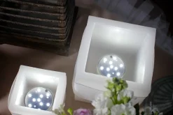 4 PACK - Small Submersible Puck Light - Battery Operated W/ Remote - White