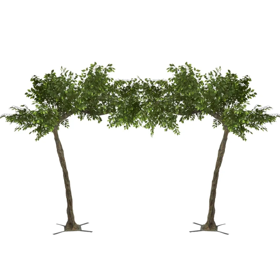 PAIR of 11ft Artificial Fig Leaf Tree, 27 Interchangeable Branches | ModTree™ Collection