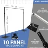 10-Panel Black Anodized Pipe and Drape Kit / Backdrop - 9-16 Feet Tall (Adjustable)