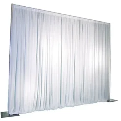 5-Panel Black Anodized Pipe and Drape Kit / Backdrop - 9-16 Feet Tall (Adjustable)