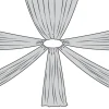6-Panel 40ft Starburst Ceiling Draping Kit (82 Feet Wide)