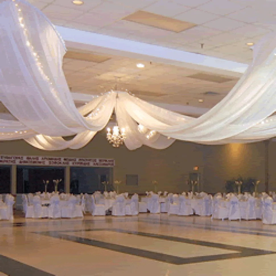 6-Panel 30ft Starburst Ceiling Draping Kit (62 Feet Wide)