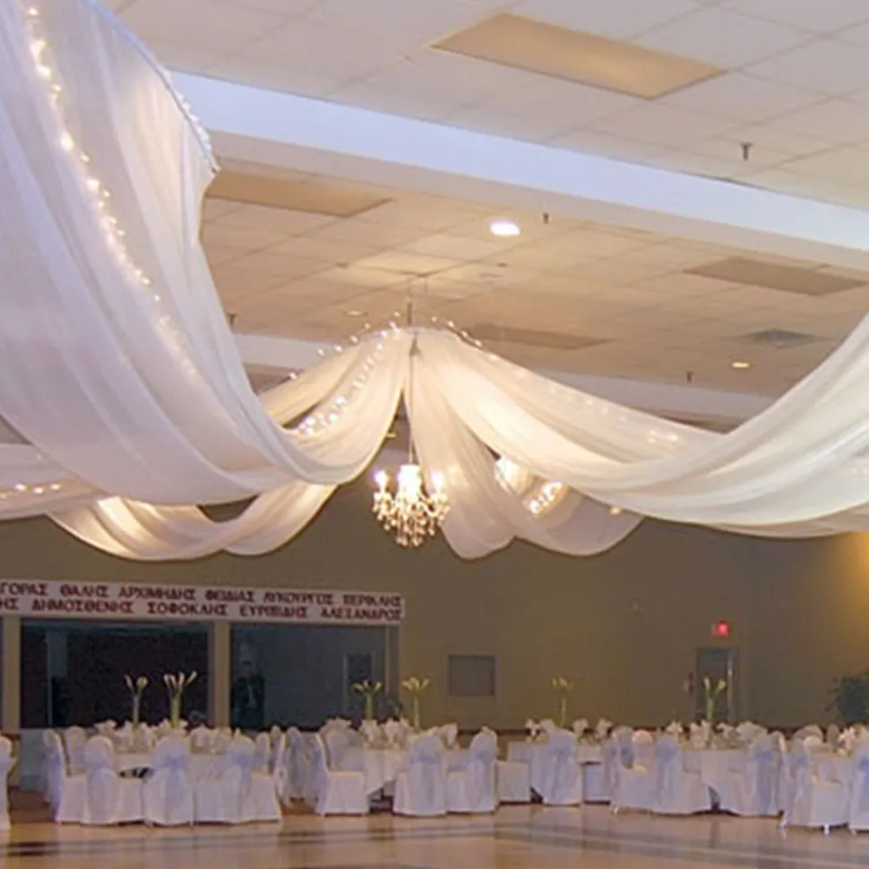 6-Panel 15ft Starburst Ceiling Draping Kit (32 Feet Wide)