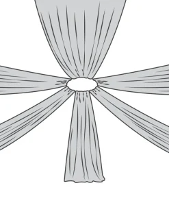 6-Panel 15ft Starburst Ceiling Draping Kit (32 Feet Wide)
