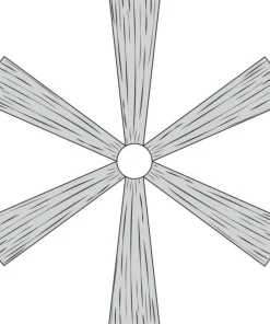 6-Panel 21ft Starburst Ceiling Draping Kit (44 Feet Wide)