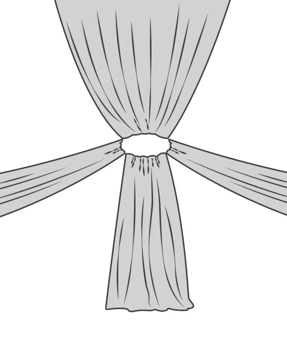 4-Panel 21ft Starburst Ceiling Draping Kit (44 Feet Wide)
