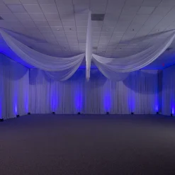 10 Panel Kit - Prefabricated Complete Ceiling Drape Kit - 24ft Diameter - Select Drop, Fabric & Color!