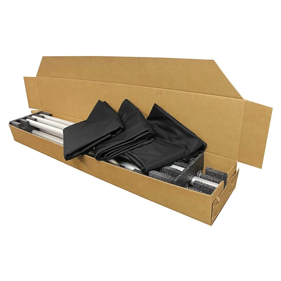 1-Panel Portable "Backdrop in a Box" w/ 8ft Break Apart Uprights & Cross Style Bases