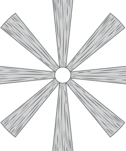 8-Panel Starburst 40ft Ceiling Draping Kit (82 Feet Wide)