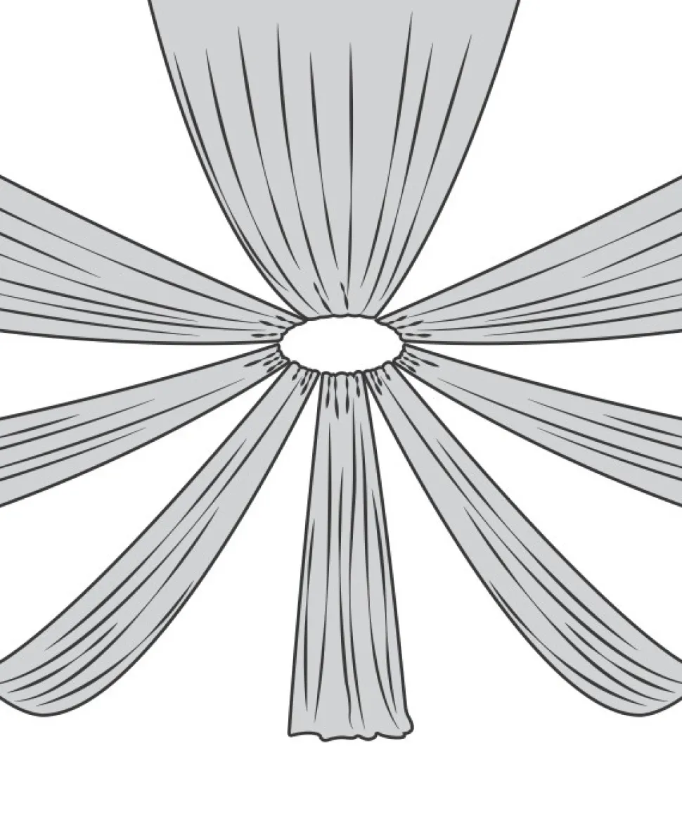8-Panel Starburst 40ft Ceiling Draping Kit (82 Feet Wide)