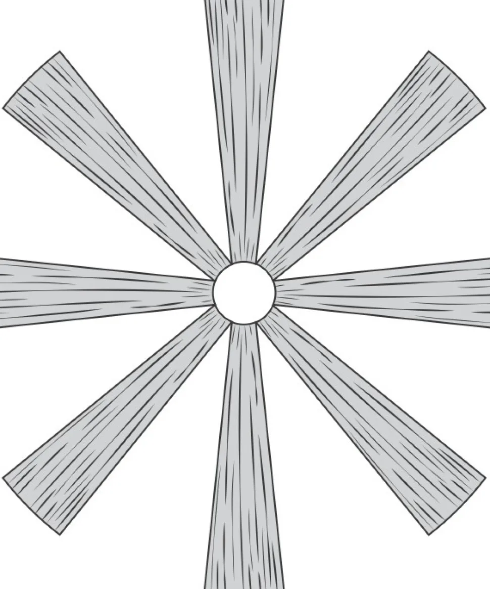 8-Panel Starburst 30ft Ceiling Draping Kit (62 Feet Wide)