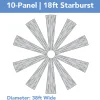 10-Panel Starburst 18ft Ceiling Draping Kit (38 Feet Wide)