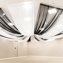 10-Panel Starburst 30ft Ceiling Draping Kit (62 Feet Wide)