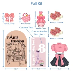 Paris Fashion Foam Core Birthday Backdrop Kit by PopScene™