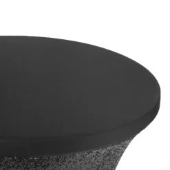 Perfect Fit Sequin Spandex Cocktail Table Cover 30"-32" Round - Black