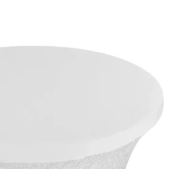 Perfect Fit Sequin Spandex Cocktail Table Cover 30"-32" Round - Silver