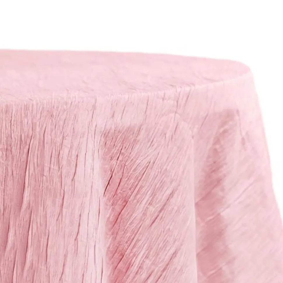 Pink Accordion Crushed Taffeta - Square/Round/Rectangular Table Topper/Overlay